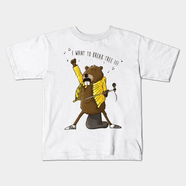 Beaver Mercury Kids T-Shirt by Mistersheep